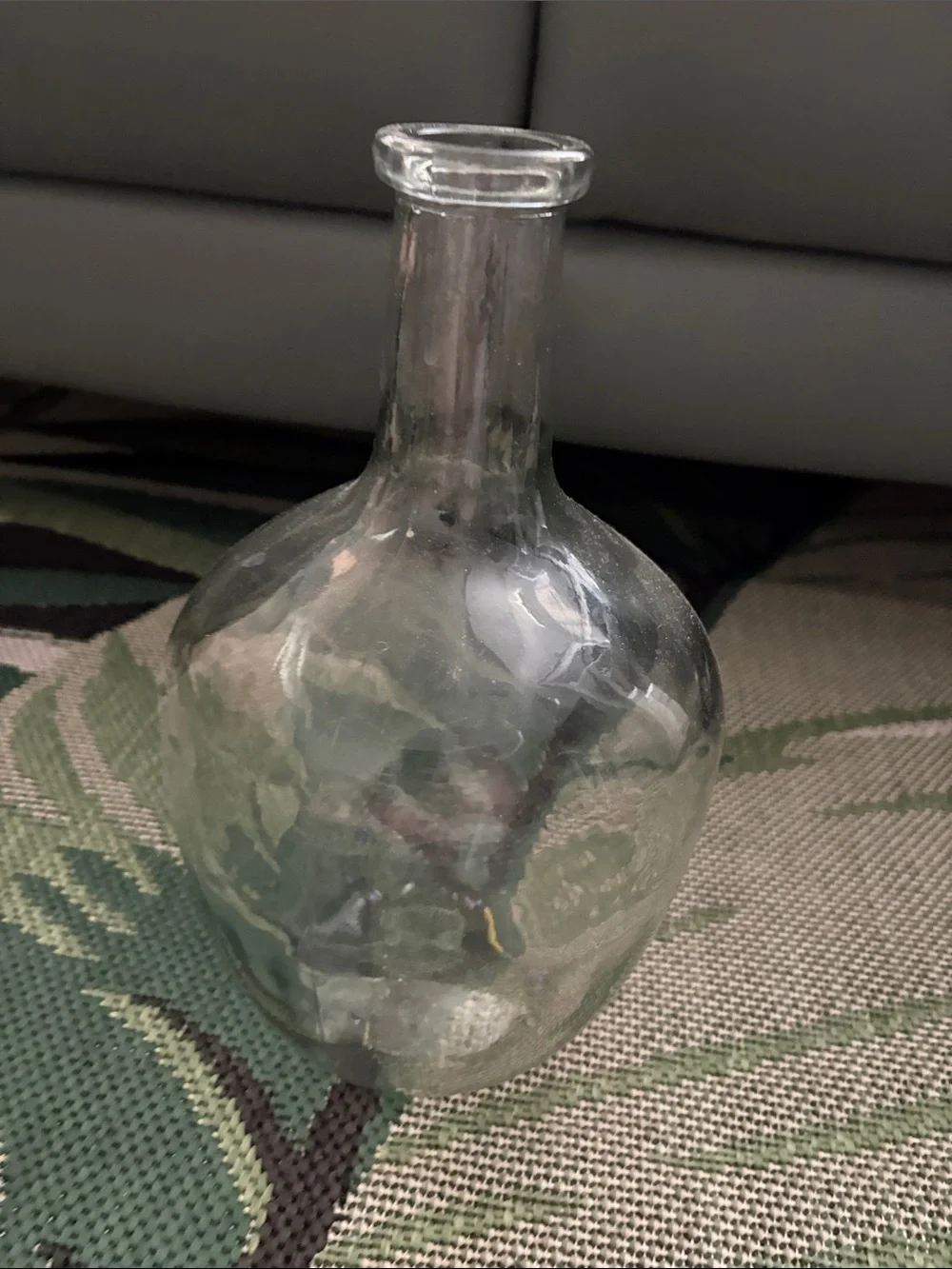 Clear Hand-Blown Glass Round Neck Vase - Home Accents